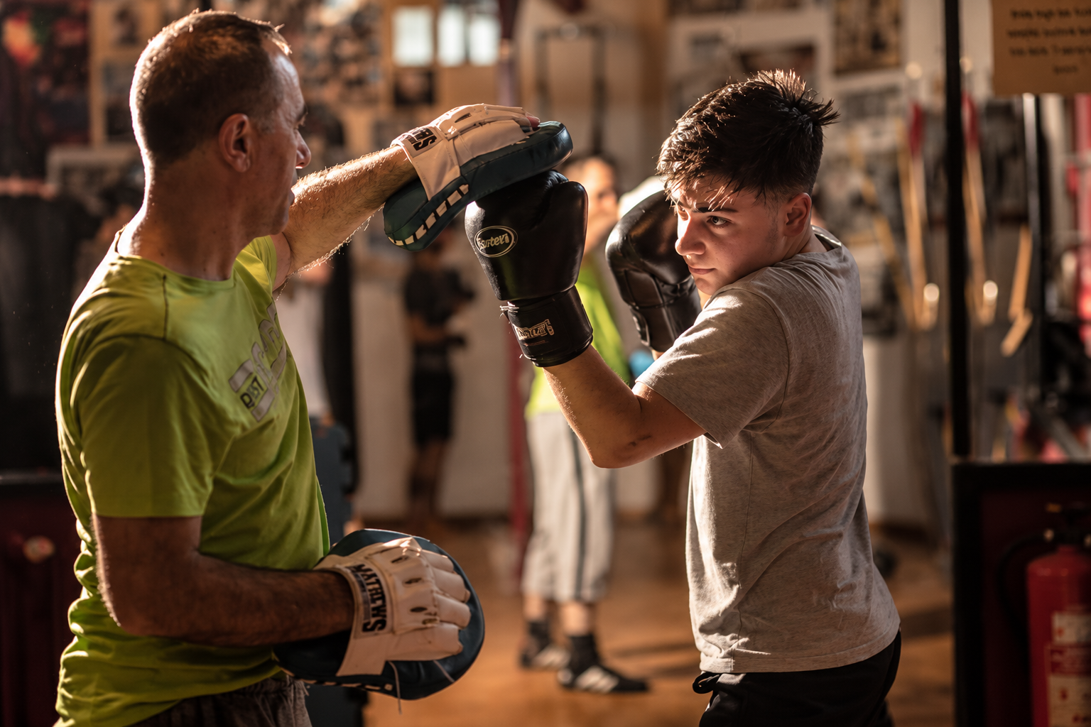 Boxtraining an den Pratzen