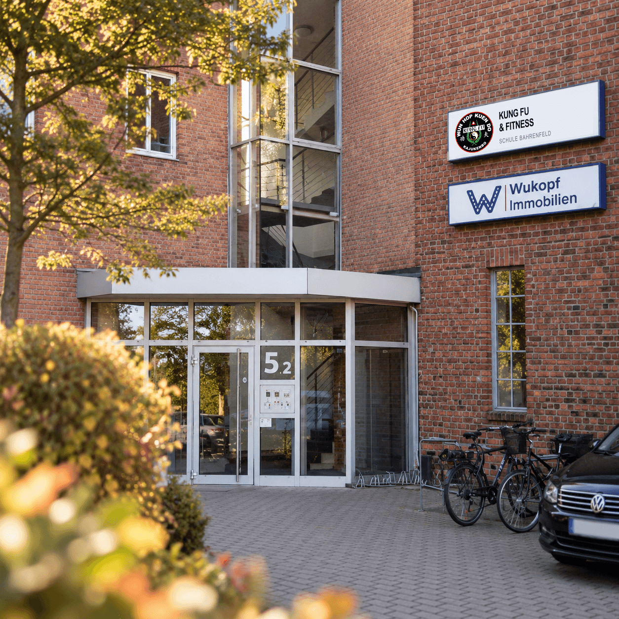 Eingang der Kung-Fu-Schule Bahrenfeld im Friesenweg